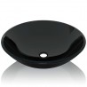 Lavabo de vidrio templado negro 42 cm 3