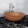 Lavabo de vidrio templado 42 cm marrón 1