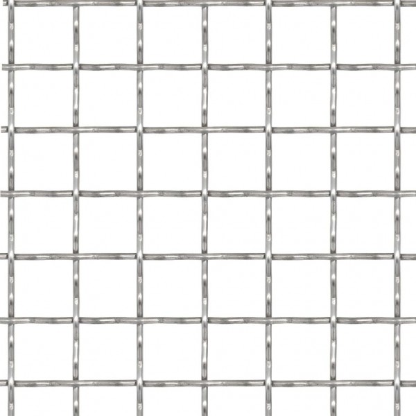 Panel de malla alambre rizado acero inox. 50x50 cm 21x21x2.5 mm M 2