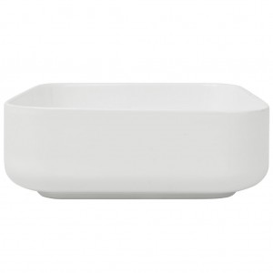 Lavabo cuadrado de cerámica blanco 39x39x13.5 cm H