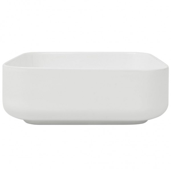 Lavabo cuadrado de cerámica blanco 39x39x13.5 cm M 2