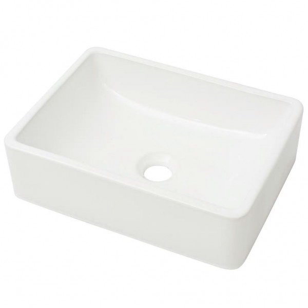 Lavabo de cerámica blanco 41x30x12 cm M 2
