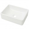 Lavabo de cerámica blanco 41x30x12 cm 2