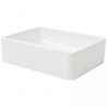 Lavabo de cerámica blanco 41x30x12 cm 3