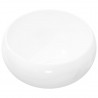 Lavabo redondo de cerámica 40x15 cm blanco 2