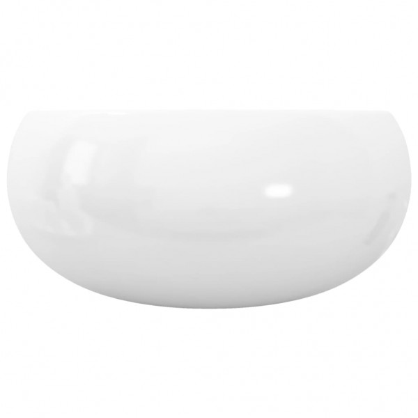 Lavabo redondo de cerámica 40x15 cm blanco M 4