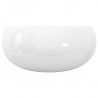 Lavabo redondo de cerámica 40x15 cm blanco 4