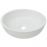 Lavabo redondo de cerámica blanco 42x12 cm 2