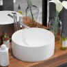 Lavabo redondo de cerámica blanco 40x15 cm 1