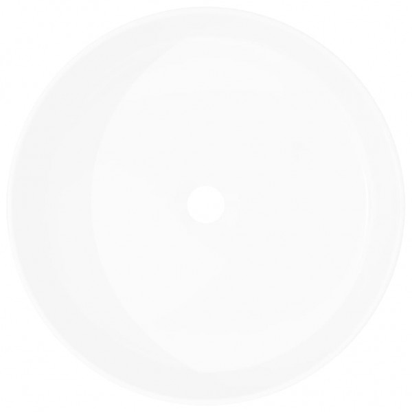 Lavabo redondo de cerámica blanco 40x15 cm M 3