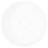 Lavabo redondo de cerámica blanco 40x15 cm 3