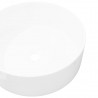 Lavabo redondo de cerámica blanco 40x15 cm 4