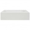 Lavabo con agujero grifo rectangular cerámica 46x25.5x12 blanco 4
