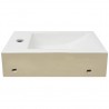 Lavabo con agujero grifo rectangular cerámica 46x25.5x12 blanco 5