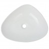 Lavabo triangular de cerámica blanco 50.5x41x12 cm 3