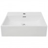 Lavabo con orificio para grifo cerámica blanco 51.5x38.5x15 cm 3