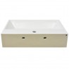 Lavabo con orificio para grifo cerámica 60.5x42.5x14.5 cm blanco 4