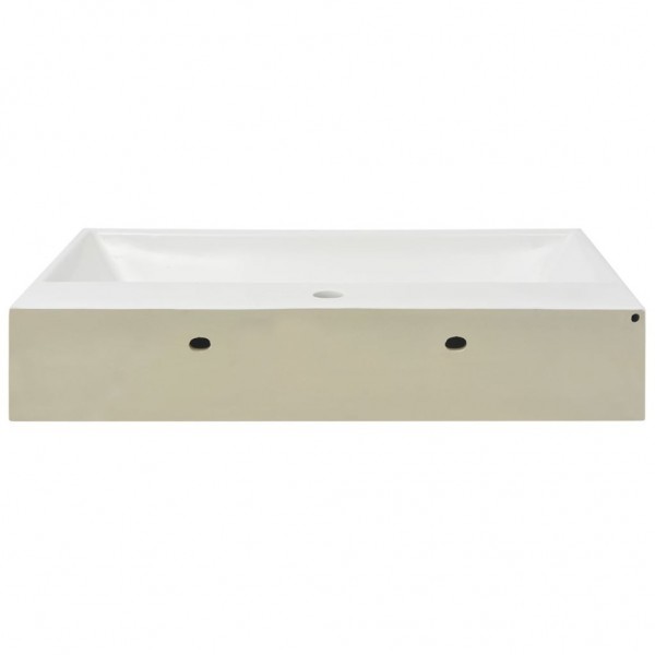 Lavabo con orificio para grifo cerámica 76x42.5x14.5 cm blanco M 4