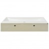 Lavabo con orificio para grifo cerámica 76x42.5x14.5 cm blanco 4