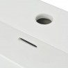 Lavabo con orificio para grifo cerámica 76x42.5x14.5 cm blanco 5