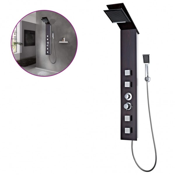 Sistema de panel de ducha vidrio marrón M 4