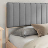 Estructura de Cama con Cabecera Tapizada Gris Claro 3
