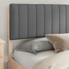 Estructura de Cama con Cabecera Tapizada Gris oscuro 3