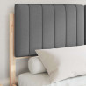 Estructura de Cama con Cabecera Tapizada Gris oscuro 3