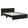 Estructura de cama con cabecera Roble Negro 140 x 190 cm 5