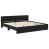Estructura de cama con cabecera Roble Negro 200 x 200 cm 5