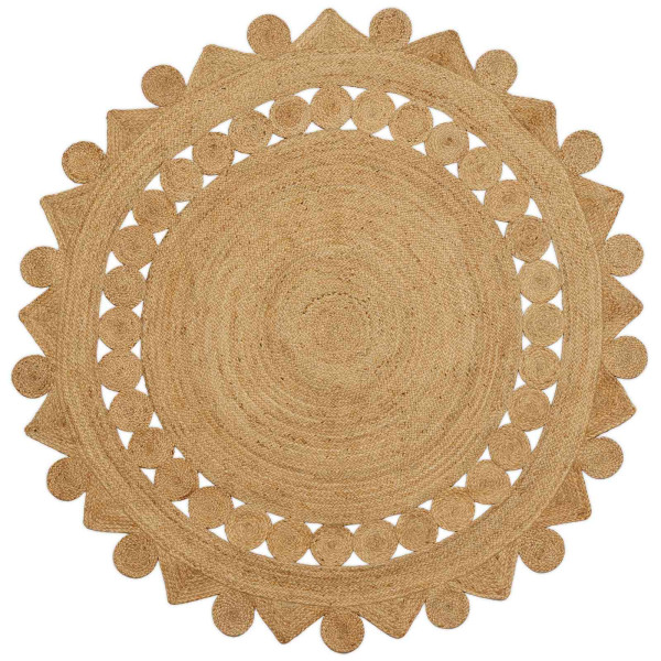 Alfombra Marrón Ø 240 cm yute D