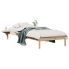 Estructura de Cama con Mesitas Natural 80 x 210 cm 3