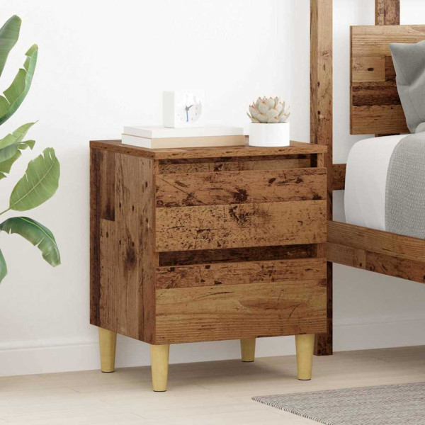 Armarios de cama con cajón 2 pcs Madera Vieja 40 x 35 x 50 cm M 4