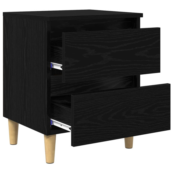 Mueble de cama Roble Negro 40 x 35 x 50 cm Madera contrachapada M 5