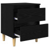 Mueble de cama Roble Negro 40 x 35 x 50 cm Madera contrachapada 5