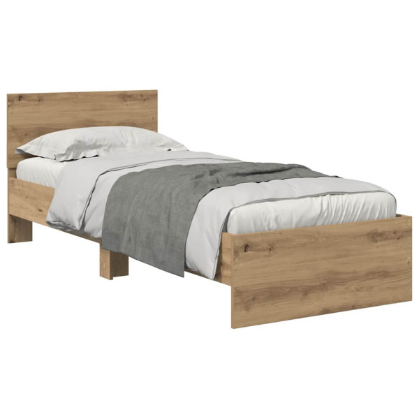 Estructura de cama con cabecera Roble artesanal 75 x 190 cm M 3