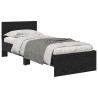 Estructura de cama Roble Negro 75 x 190 cm Madera contrachapada 3