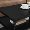 Mesa de Café Roble Negro 100 x 50 x 45 cm Madera contrachapada 4