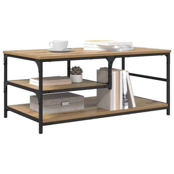 Mesa de Café Roble artesanal 90 x 49 x 40 cm M 3