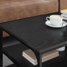Mesa de Café Roble Negro 90 x 49 x 40 cm Madera contrachapada 4