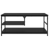 Mesa de Café Roble Negro 90 x 49 x 40 cm Madera contrachapada 5