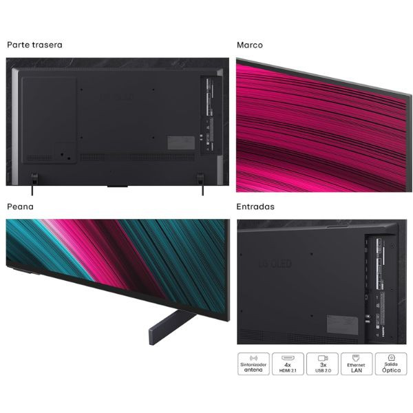 Smart TV LG 42" OLED 4K UHD OLED42C54LA preto M 5