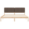 Estructura de Cama con Cabecera Tapizada Taupé 180 x 200 cm 5