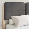 Estructura de Cama con Cabecera Tapizada Gris oscuro 3
