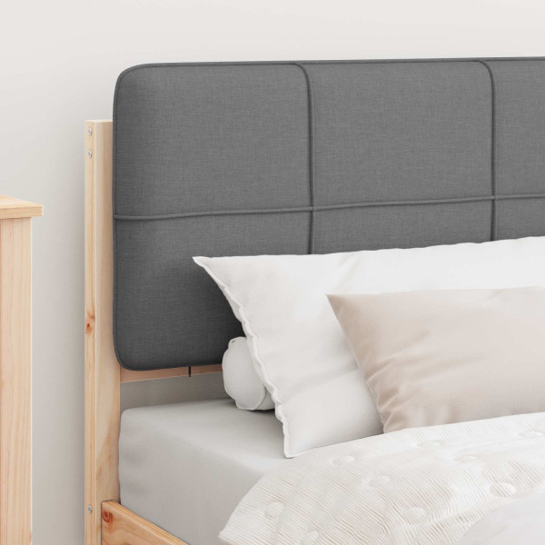 Estructura de Cama con Cabecera Tapizada Gris Claro 80 x 200 cm M 3