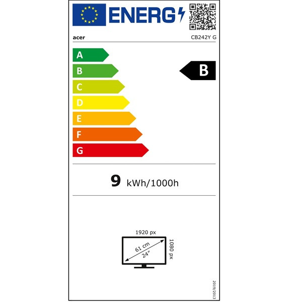 Monitor ACER 23.8" CB242YGBMIPRX negro M 6