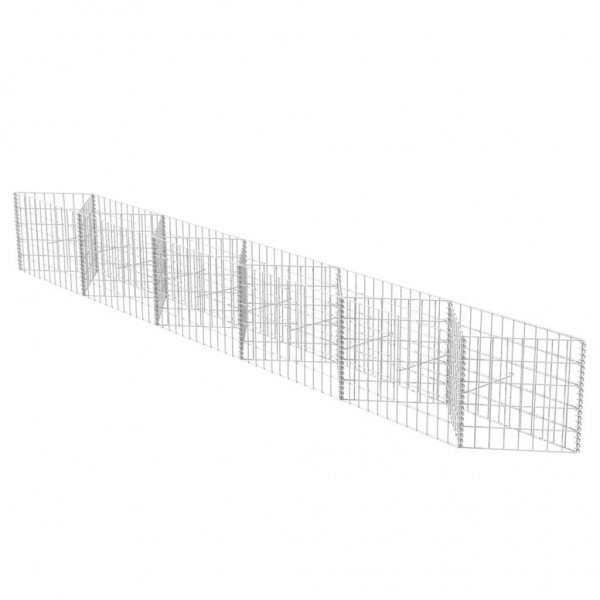 Cesta de muro de gaviones acero galvanizado 300x30x50 cm D