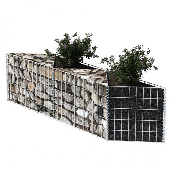 Cesta de muro de gaviones acero galvanizado 120x30x50 cm M 3