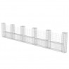 Cesta en forma de U muro de gaviones galvanizado 570x20x100 cm 2
