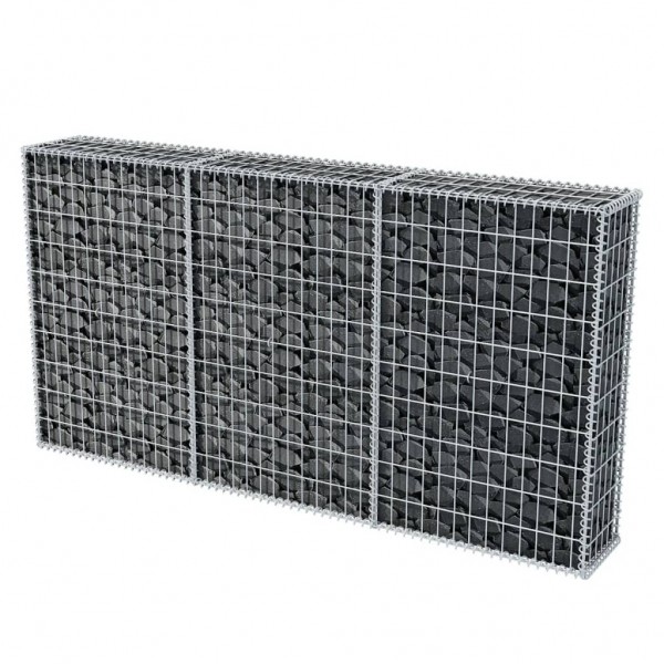 Cesta de muro de gaviones acero galvanizado 200x30x100 cm M 3